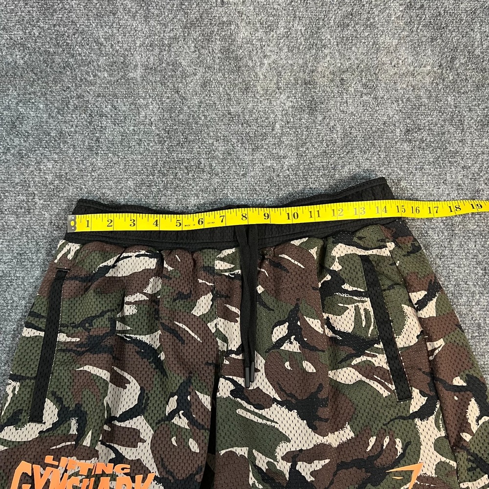Men's Gymshark Lifting Club Camo Printed Mesh 5" Shorts Size M Gym Workout - Picture 10 of 15